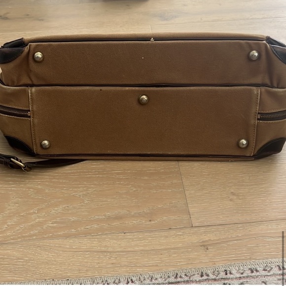 Land Rover Range Car Messenger Shoulder Duffle Bag Leather Travel Briefcase - Picture 8 of 12